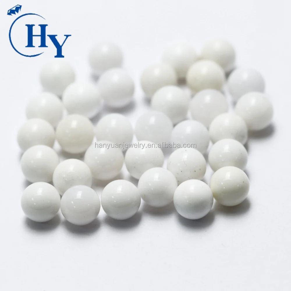 white agate beads