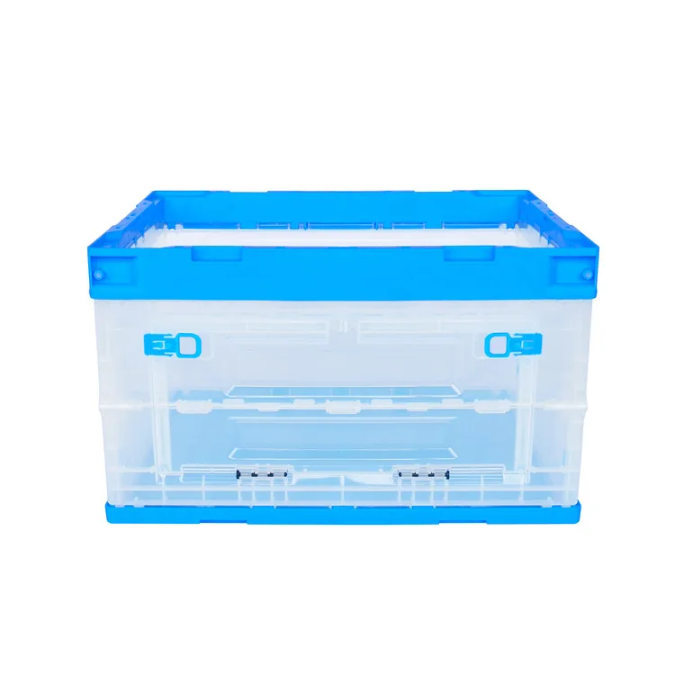 Qs Transparent Foldable Moving Large Crate Factory Stackable Plastic