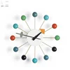 Modern plate metal home decorative colorful quartz wall ball clock