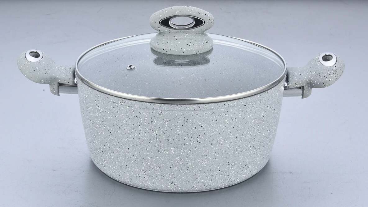 Aluminum Gery Marble Stone Coating Cookware Set Buy Marble