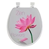 Custom smart soft close plastic hinge and screw printed designs adult toilet seat cover