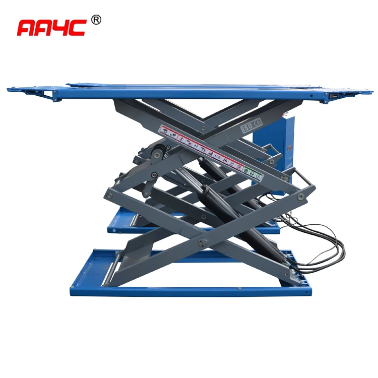 Ce 3.0t Low Profile Scissor Car Lift Superthin Scissor Lift Surface
