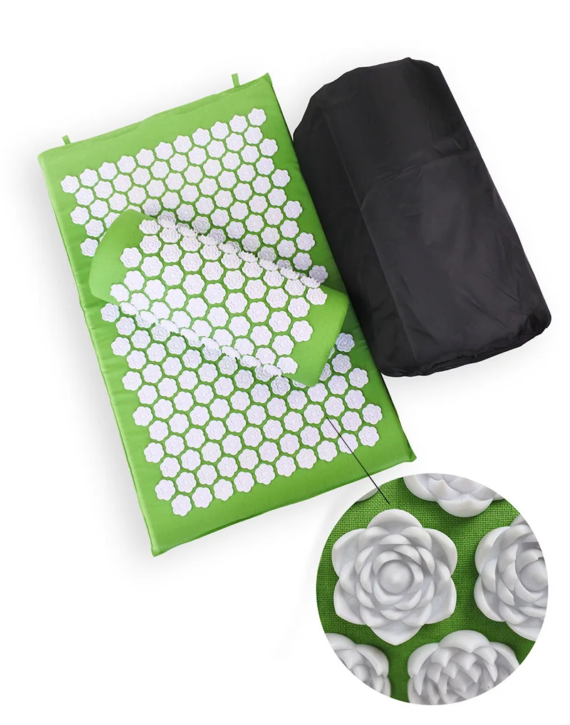 Timecreate High Quality Acupressure Massage Shakti Mat Best Back Pain Relief Acupressure Mat And Pillow Set