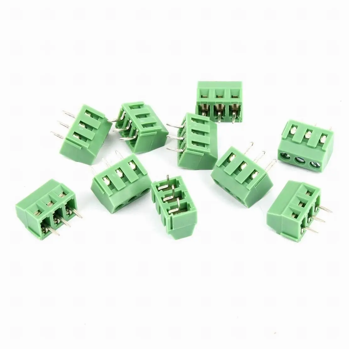 Rated 300V10A 3.81mm Pitch, 2P E-Simpo 0.15 Pitch PCB Screw Terminal Block 2Poles PCB Screw Terminal Block Connector 3.81mm