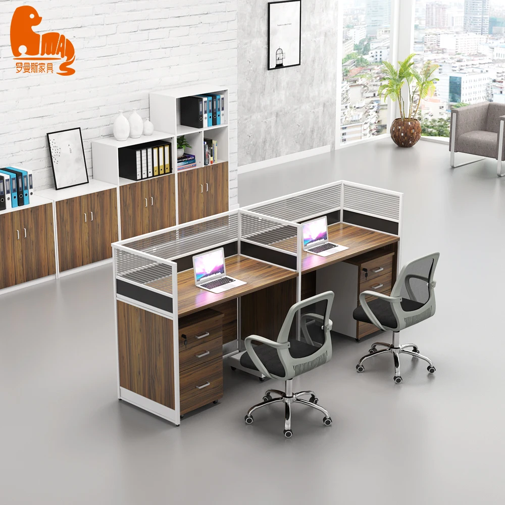 Estándar Cubículo 2 Persona De Escritorio De Oficina Modular - Buy