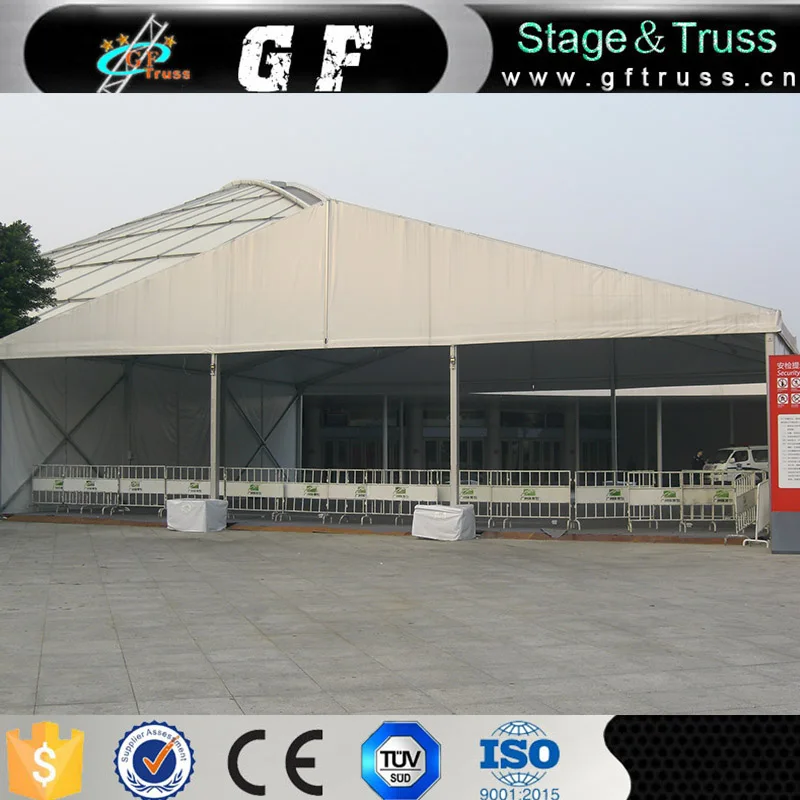 La tente extérieure incurvée en aluminium professionnelle de la botte oxford/PVC d'étape a adapté aux besoins du client