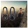 Camping hiking compass thermometer hanger key ring