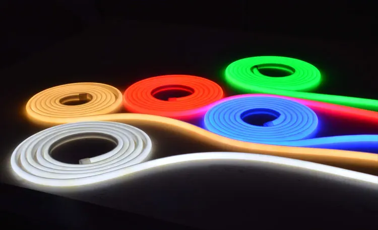 12V 24V silicone led flexible neon strip light color changing led flex neon