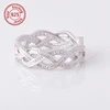 rings jewelry women 925 sterling silver woven ring
