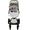 Multi-function Aluminum Alloy Frame Leather Baby Stroller 3 in 1 Luxury Travel System Baby Pram With Carry Cot