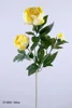 Stock 72cm Peony Spray x 3 with 2 Flowers 1 Bud on Flocked Stem