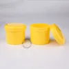 300ml 10oz big plastic jar with lid yellow color hair wax plastic container skin care cosmetic mask jar hair mask plastic jars