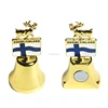 Custom souvenir dinner bell Finland flag gold color hand bell with magnet