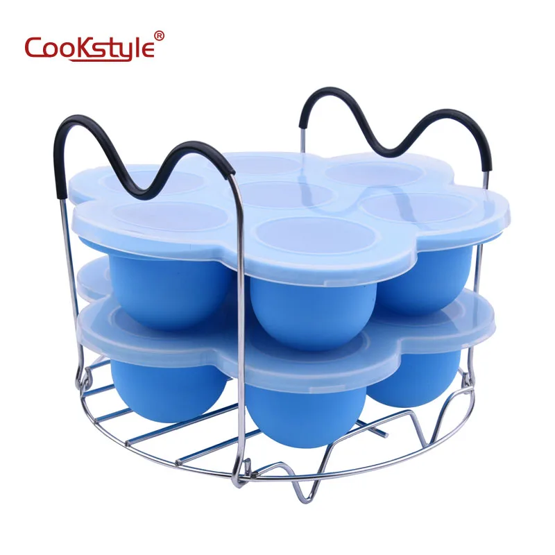 Bpa Free Resurable Baby Food Egg Steamer Rack Silicone Egg