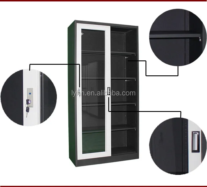 Huge Sliding Glass Door Cd Dvd Vhs Storage Rack Cabinet Media