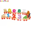 Wooden digital train toy set,Numbers wooden train toys for educational
