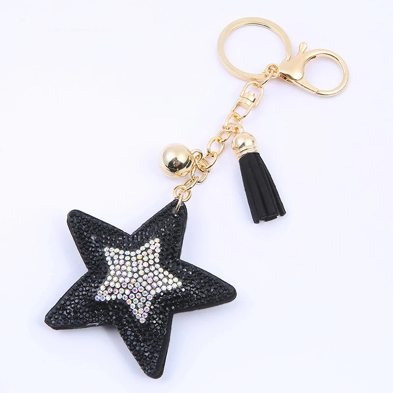 Trendy Wholesale Bag Charms Popular Gift Star Shaped Leather Tassel
