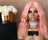 Hot selling 100% virgin brazilian human hair color pink bob wig for women