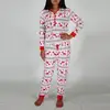 Polyester Christmas costume Set different styles for choice printed Couple Winter Pajama