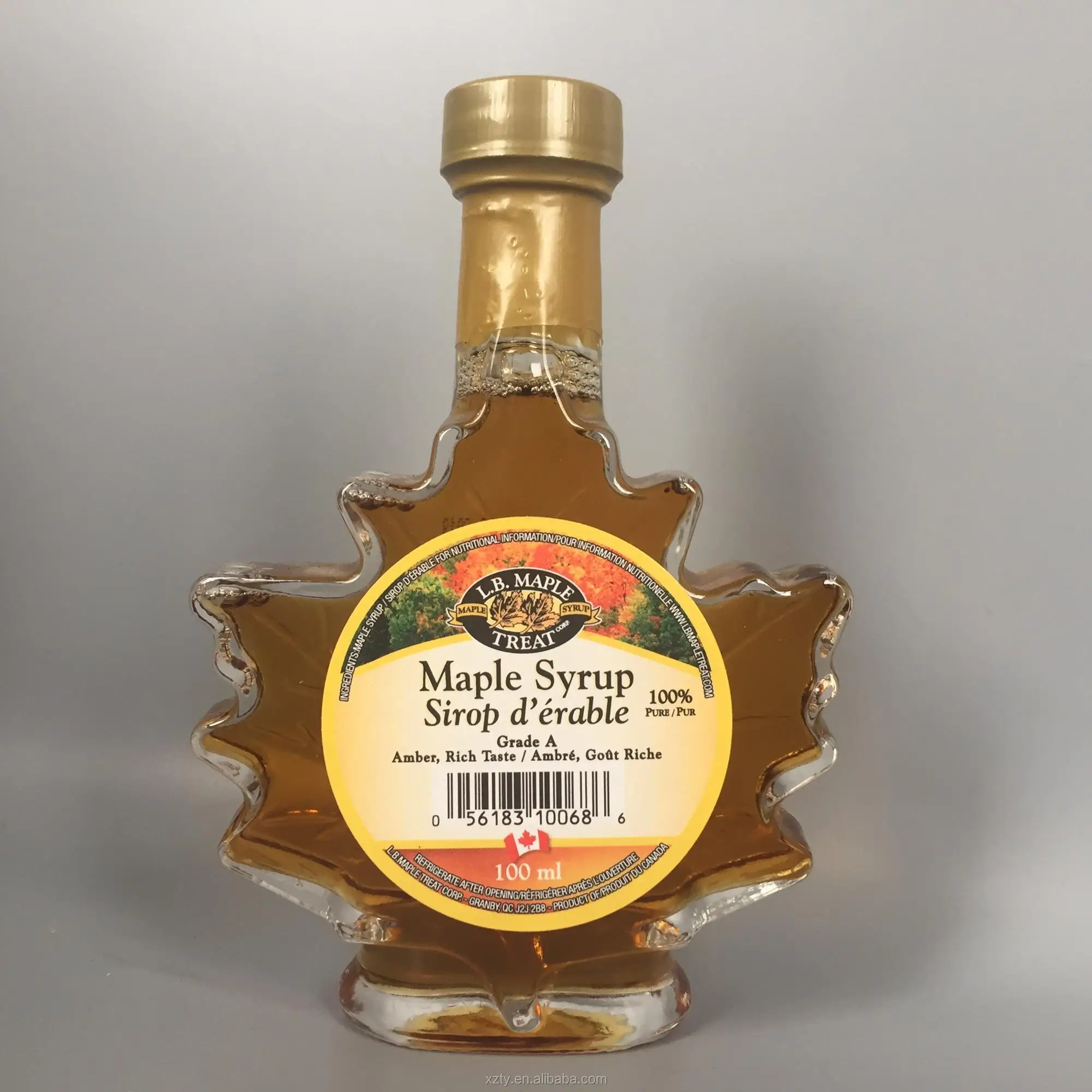 50ml 100ml 250ml Maple Leaf Shape Maple Syrup Glass Bottle Buy Maple