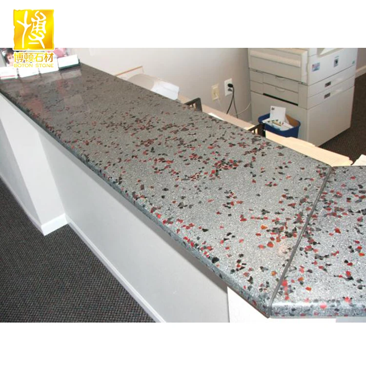 Cement Terrazzo Slabs Reception Desk Countertops Buy Terrazzo