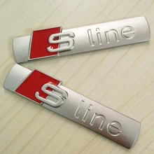 New Automobiles 3D Metal Car Sticker Sline Sticker Car Covers for Audi A3 A4 A5 A6 Q3 Q5 Q7 Decal Accessories Sline Car Styling