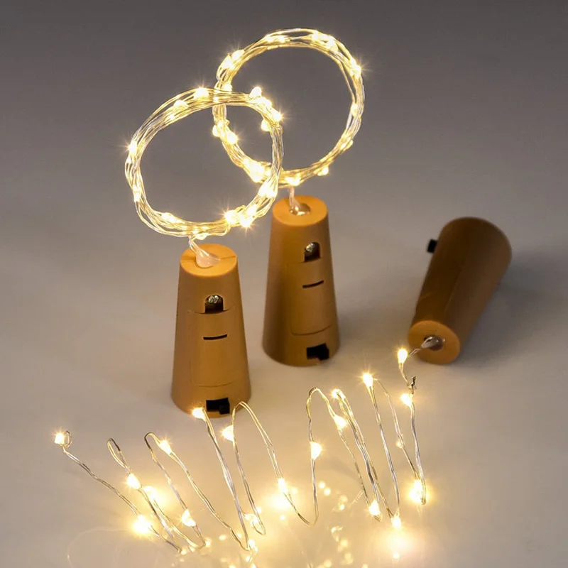 10/20 led string christmas chain copper lights led cork usb shaped bottle light for wine