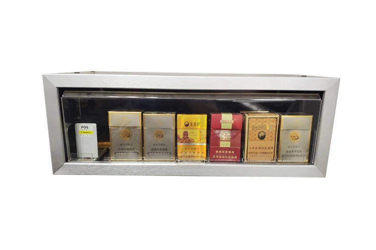 Commercial Cabinet Storage Spring Loaded Shelf Pusher Cigarette Display Showcase