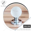 Milk white baseball pattern crystal dummy knob front door lever handle