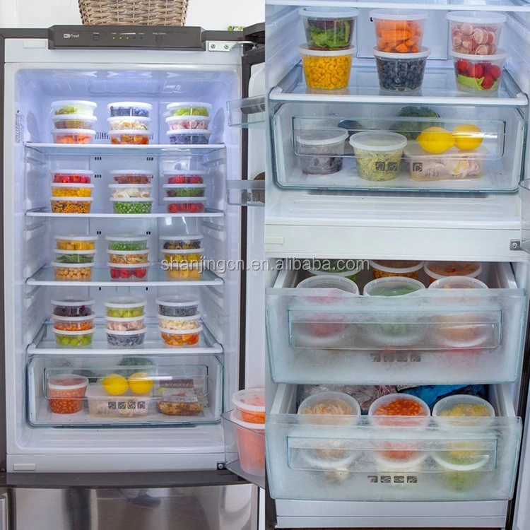 Food Soup Containers With Easy Open Leakproof Lids 8oz Deli Cups