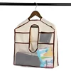 Amazon Hot Sale Multi-functional Over the Rod Hanging Organizer With Mesh Pockets for Scarves Gloves Closet Hanging Storage Bag