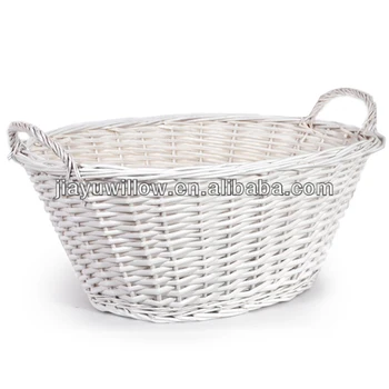 white wicker baskets