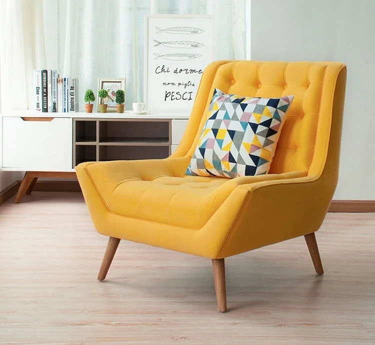 Fancy Comfortable Single Lounge Divan Sofa Chair And Living Room Chairs