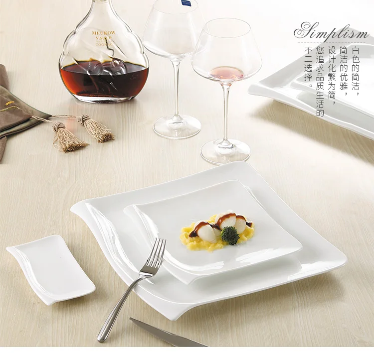 Custom English Style Poland Porcelain Dinnerware Set Microwave Safe Plates