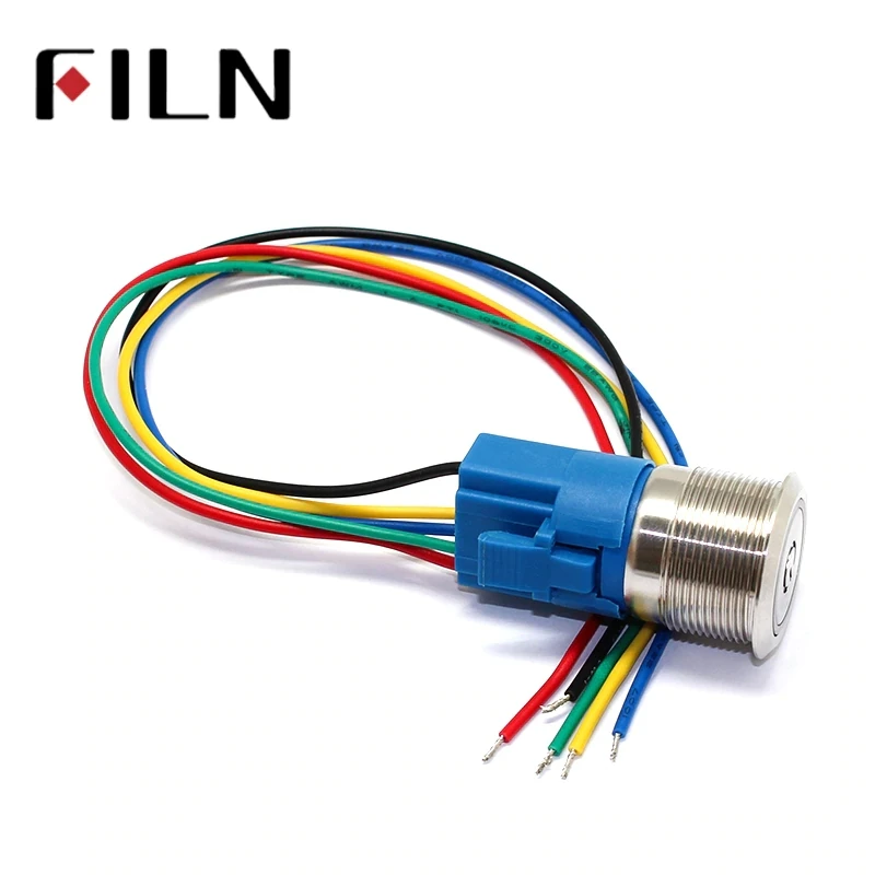 19mm 22mm 25mm And 30mm Push Button Switch Wired Harness Switch ...
