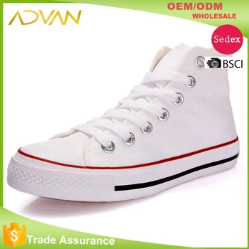 shoe with canvas upper