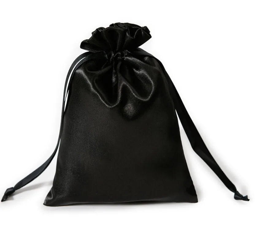 In Stock 100%polyester Black Drawstring Pouch For Gift - Buy Black ...