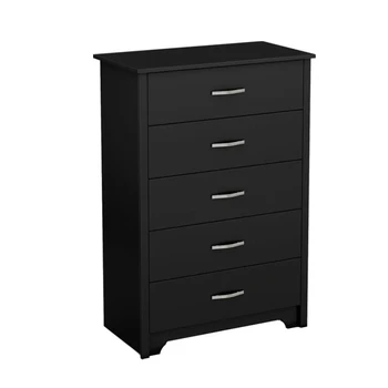 Bedroom Tall Slim Black 5 Drawers Wooden Chest Of Draws Tall Slim Black 5 Drawers Wooden Chest