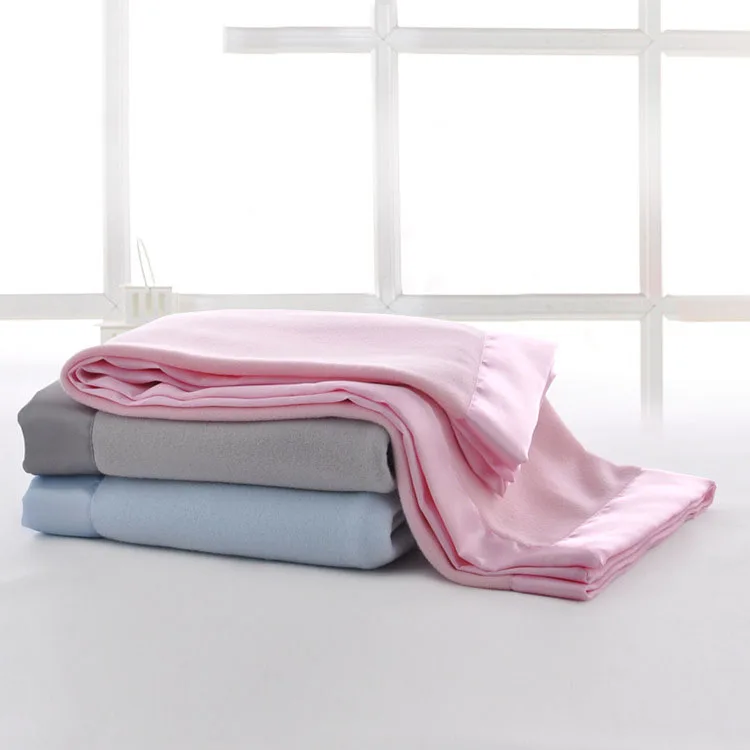 Wholesale Soft Fleece Minky Baby Blanket With Satin Trim Buy Fleece