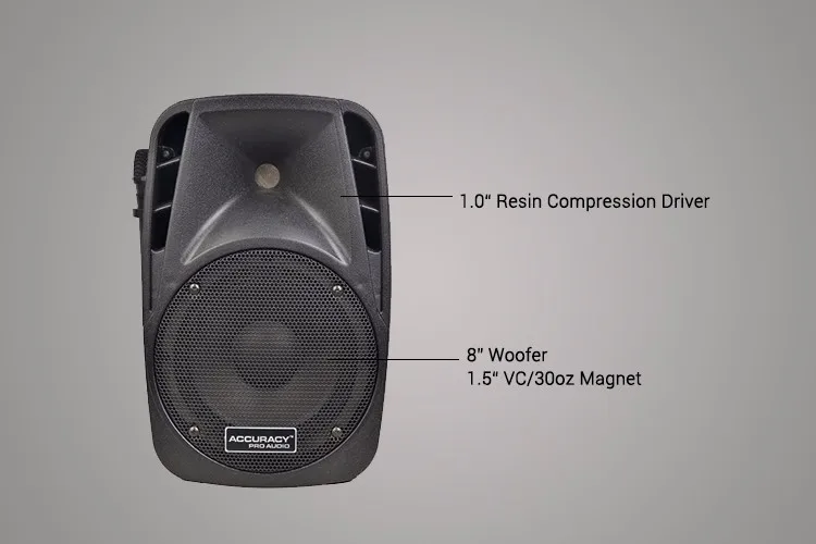 Accuracy Pro Audio Pmq08bev1bpbt 8 Inch Powered Speaker Woofer