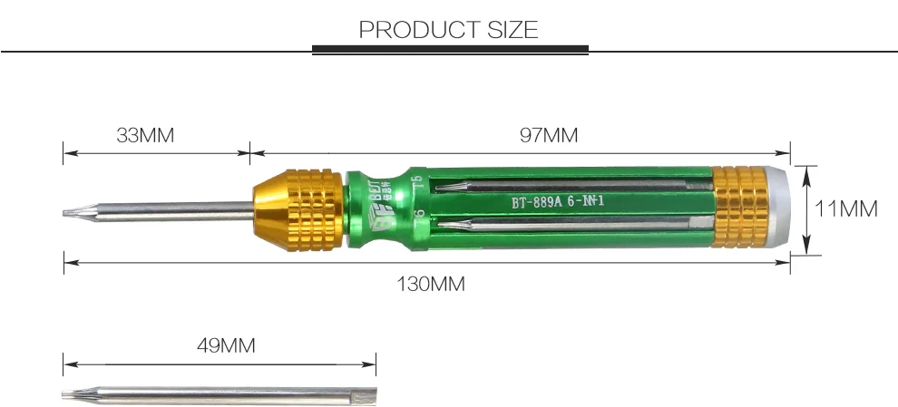 7 in 1 BST-899A High Quality Precision Screwdriver Phone Repair Tool 2.5mm Hex Nut Screw Driver for iPhone 5 6 6s Plus 7 8 X