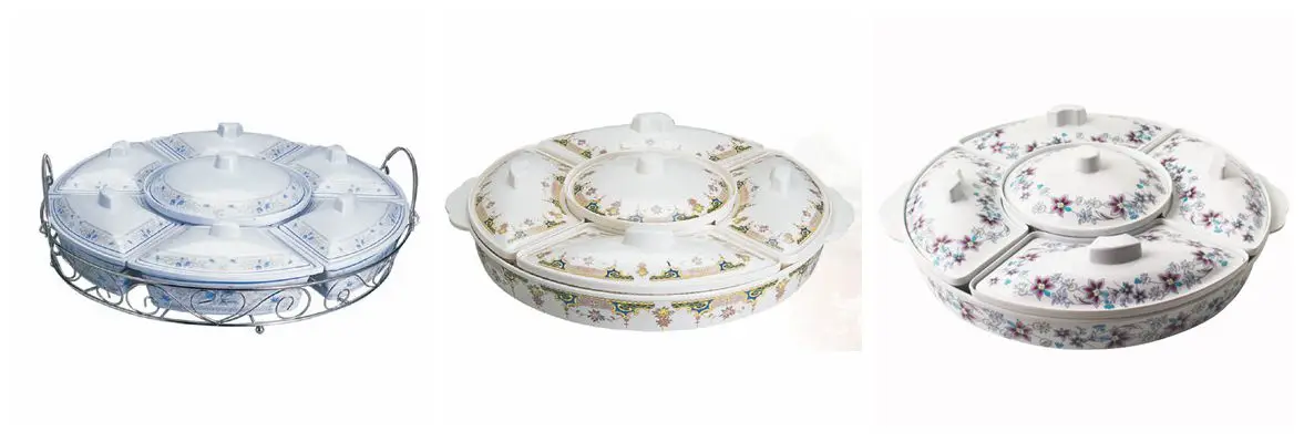 Melamine 15pcs round party set deluxe bowl with lid