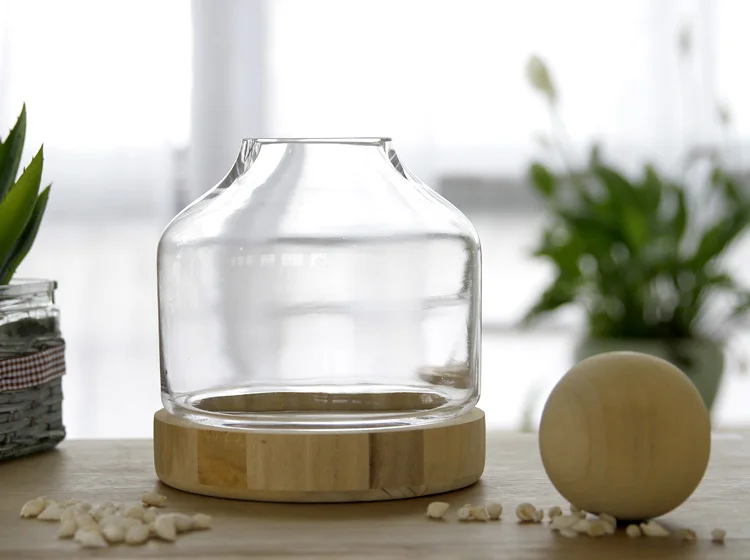 2inch Unfinished Round Wood Ball Lids For Glass Vase,Decorative Glass