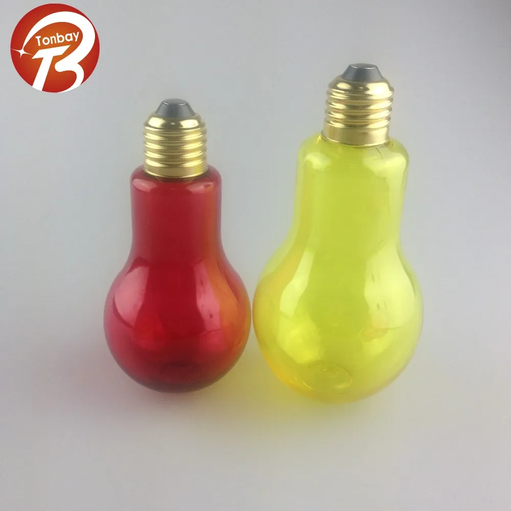 2019 New Pet Plastic Light Bulb Bottle With Screw Cap Newly Designed ...