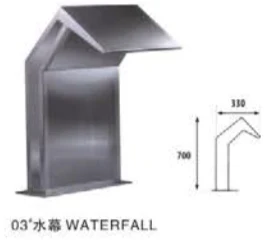 Factory stainless steel fountains waterfalls pool arc hook water curtain for shower spa