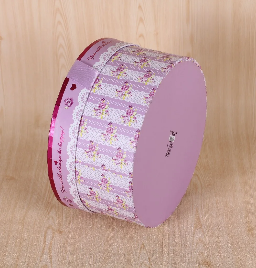 Round Shape Package Cardboard Hat Box With Ribbon Buy Cardboard Hat
