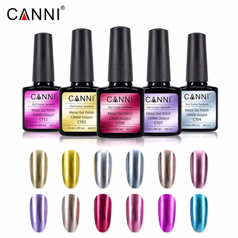 Nail Art Canni Supply New Soak Off Black Base Peacock Gel Polish Starry