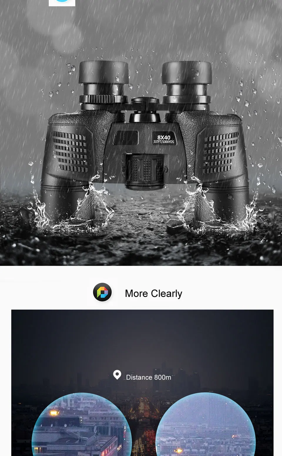 The Latest Thermal Binoculars 8x40 Waterproof Binoculars High Powered