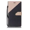 2016 new design Splicing restoring ancient ways PU Leather flip insertcard phone cover case for iphone 6 plus