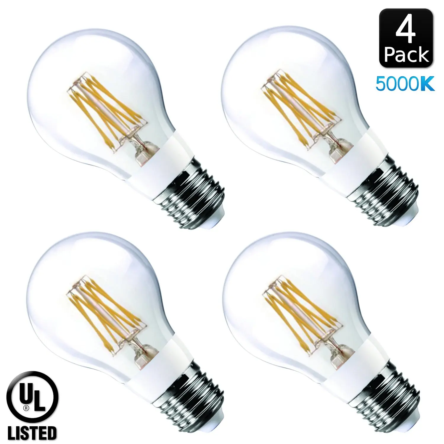 Luxrite Lr21248 4 Pack 7 Watt Edison Led Filament Light Bulb Luxrite Lr21248 4 Pack 7 Watt Edison Led Filament Light Bulb